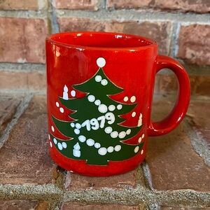 Vtg Wäechtersbach West Germany 1979 Red Christmas Mug